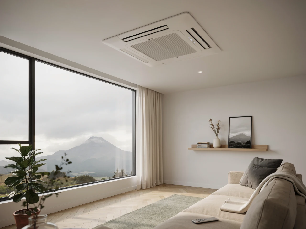 Ceiling cassette heat pump in New Plymouth