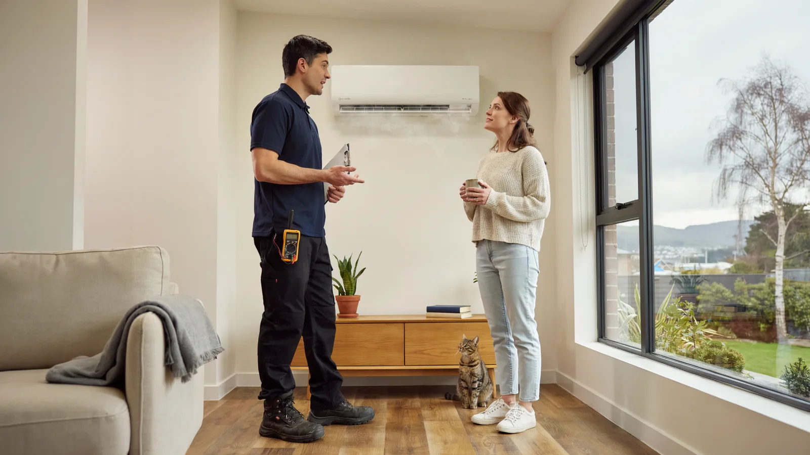 Heat pump quote consultation in New Plymouth home