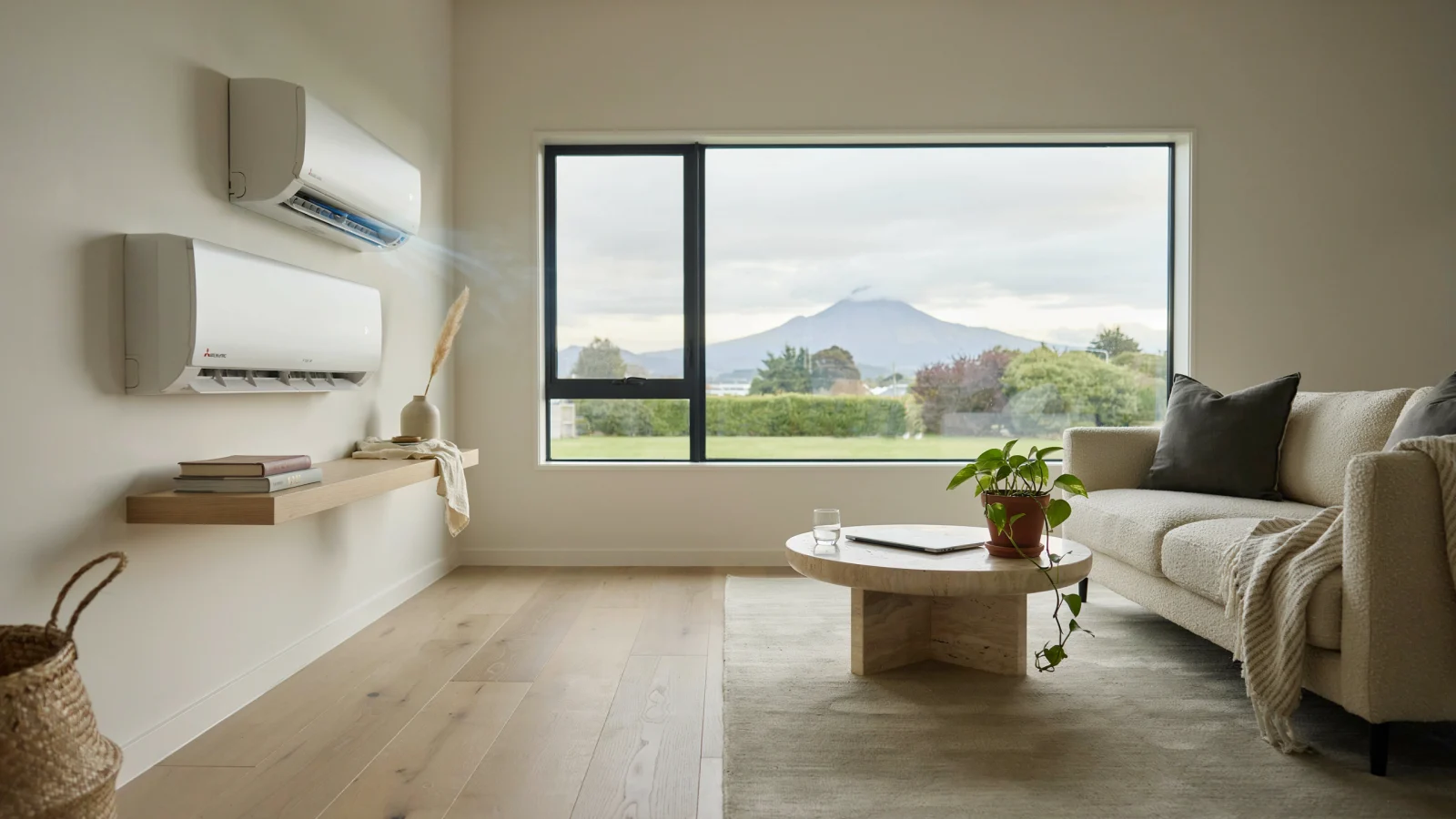 Heat pump installation in a modern New Plymouth home